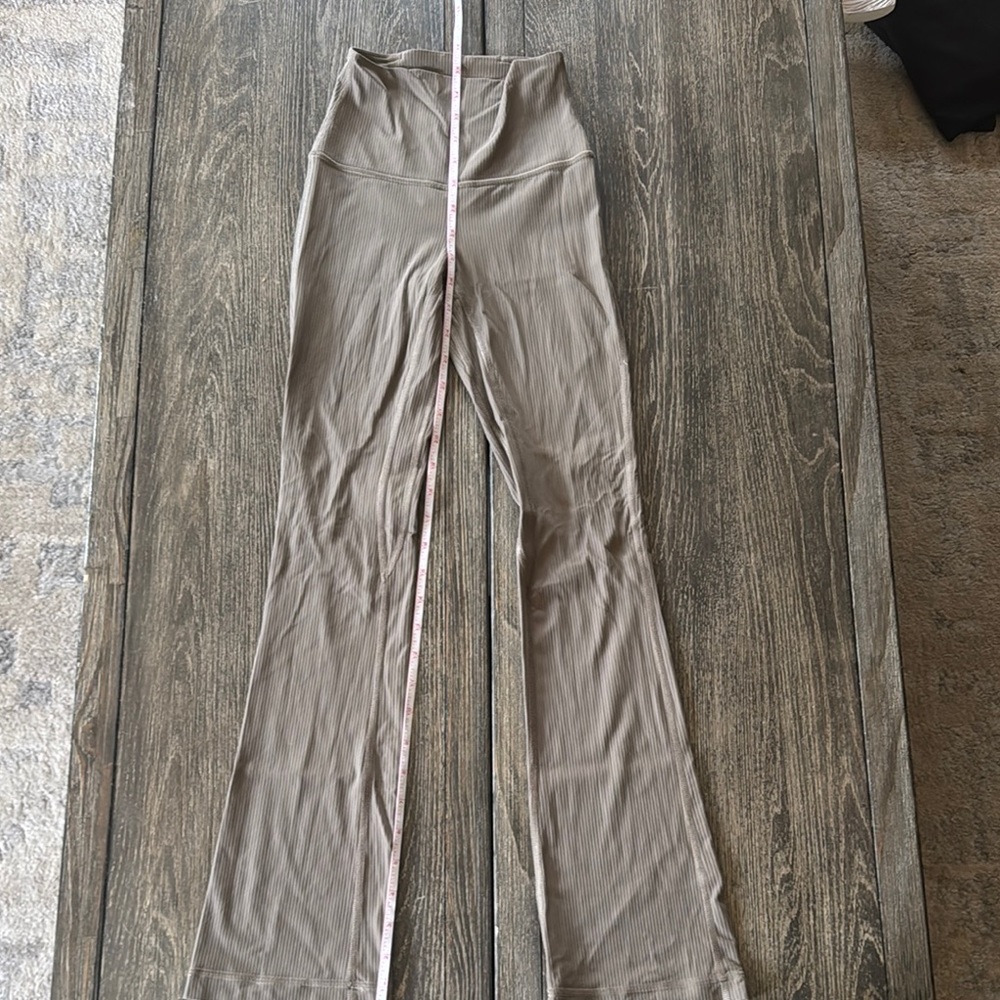 Lululemon align rib mini flare High-Waisted Taupe Leggings